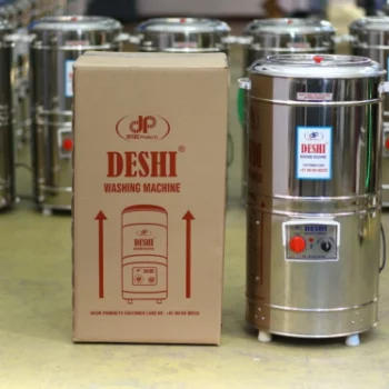 DESHI Stainless Steel Washing Machine with Copper Motor [Double Switch][15 Year Warranty] [King] [8-10Kg]